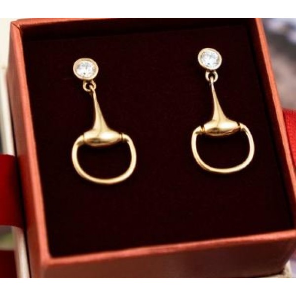 Серьги-пусеты Трензель 6 со Swarovski, позолота, EQUIMOON Россия, код EMN_00115