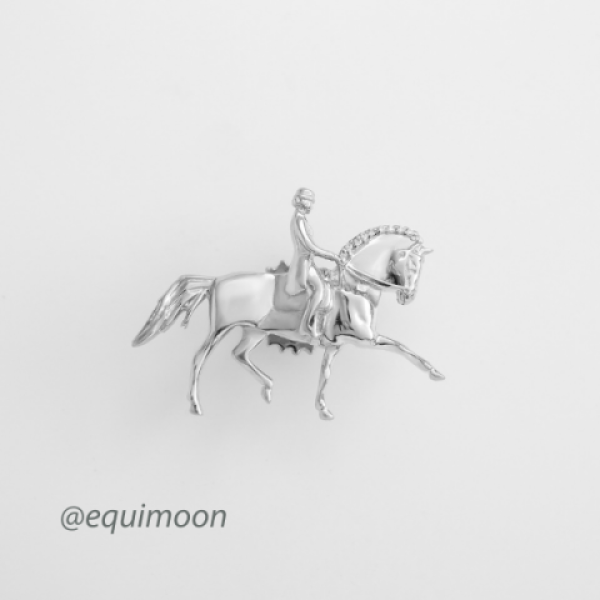 Пин Выездка-Рысь со Swarovski, EQUIMOON Россия, код EMN_00302