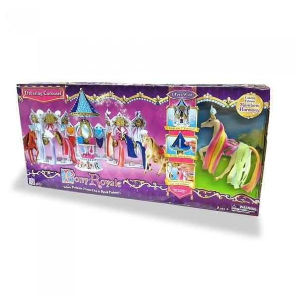 Подарочный набор Пони Рояль: Карусель и королевская лошадь - Радуга, Pony Royale США, код 35033292