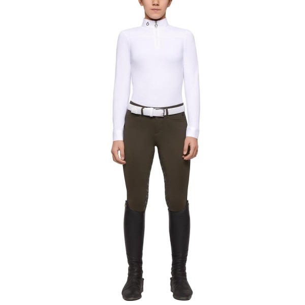 Рубашка для девочки для выступлений Piquet Stretch CT Horse, длинный рукав, Cavalleria Toscana