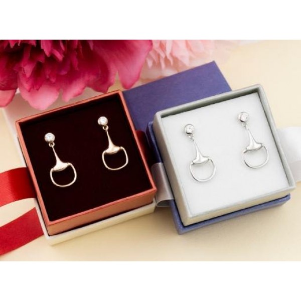 Серьги-пусеты Трензель 6  со Swarovski, EQUIMOON Россия, код EMN_00215