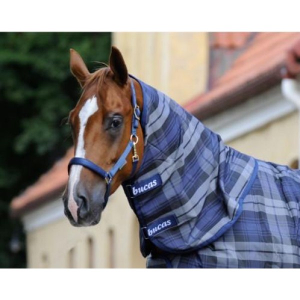 Капор Celtic Stable Combi Neck ,р. XS,  цвет черно-серо-синяя клетка, Bucas Ирландия, код 6841590