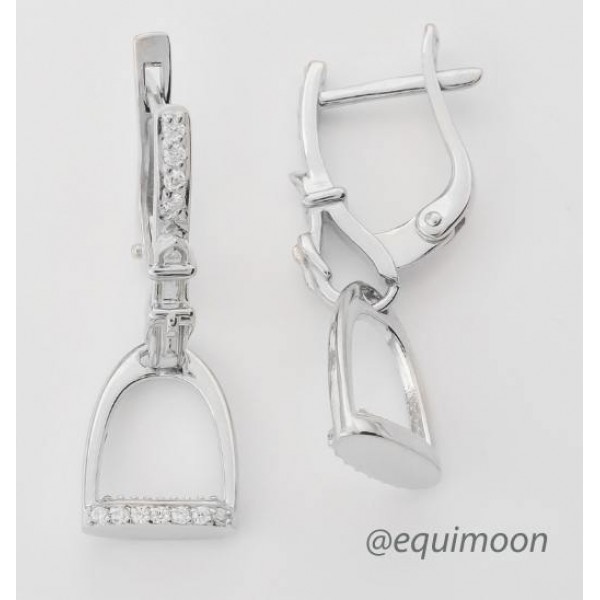 Серьги Стремена со Swarovski, EQUIMOON Россия, код EMN_00206